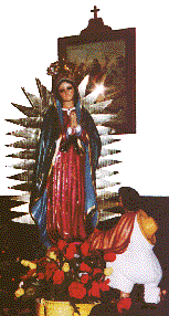 [Virgin of Guadalupe in the church, Aduana, Sonora, Mexico: 17k]