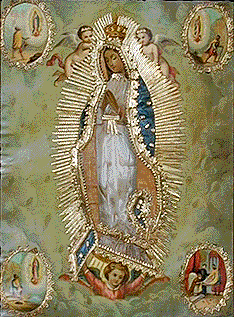 [Virgin of Guadalupe in the church, Aduana, Sonora, Mexico: 17k]